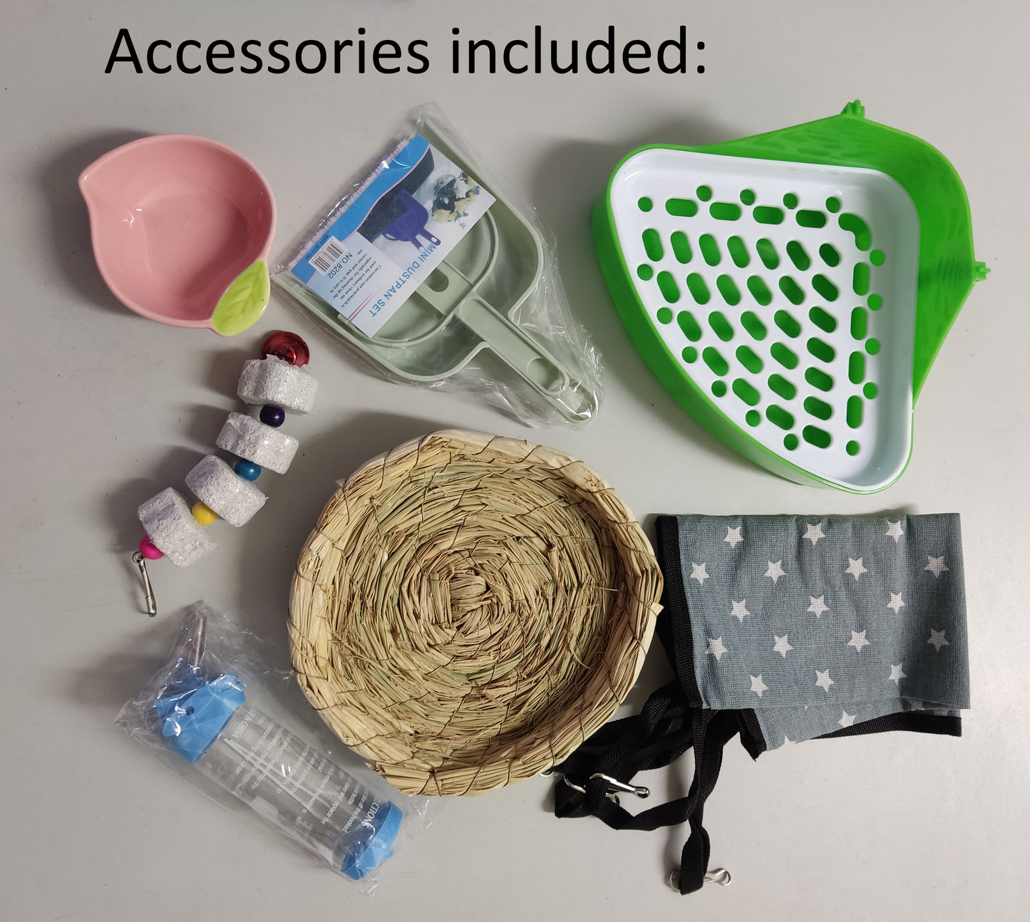 DIY Cage for Guinea Pig Complete Setup 2 Level with Tray 1.5cm Metal Mesh Black