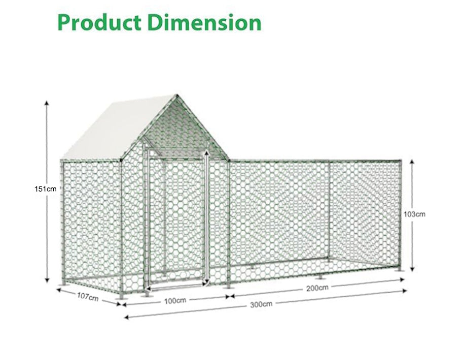 Chicken Run Galvanised Steel