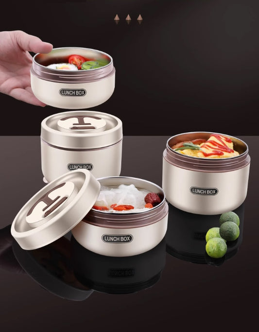 Insulated Stainless Steel Bento Lunch Box with Utensils and Bag 600ml