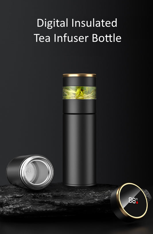 Digital Insulated Tea Infuser Bottle (Tea & Water Separation)