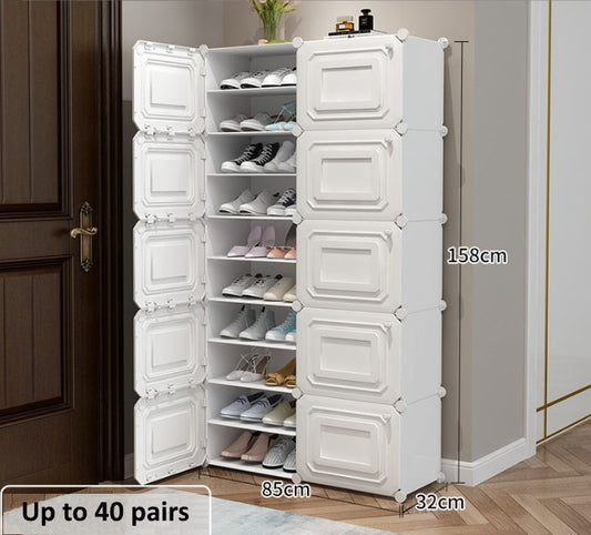 DIY Shoe Rack Shelf Organiser 2 by 10 White 3D New!
