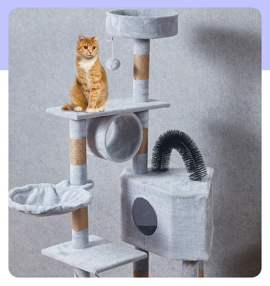Cat Tree Tower with Scratching Post and Hammock