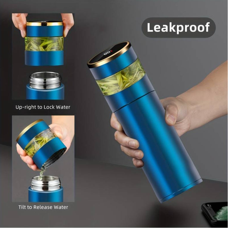 Digital Insulated Tea Infuser Bottle (Tea & Water Separation)