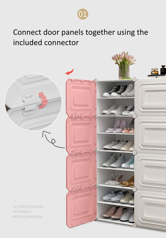 DIY Shoe Rack Shelf Organiser 3 by 6 White 3D New!