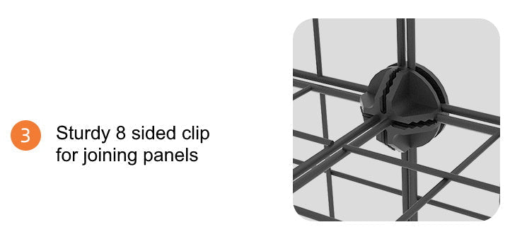 DIY Cage Large 3 Level Solid Resin Flooring Black