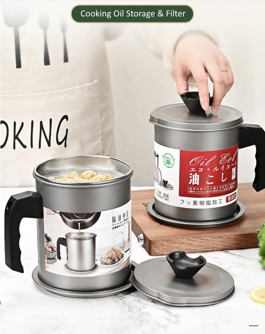 Cooking Oil Strainer Pot