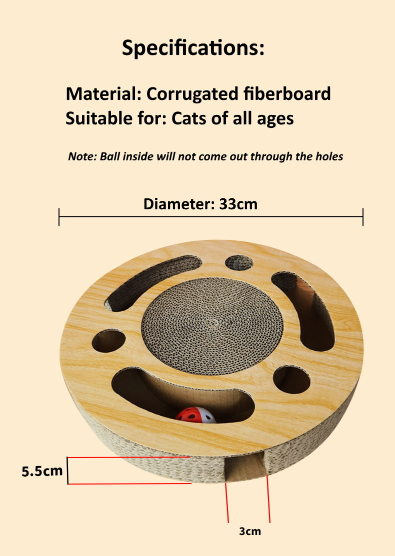 Cat Scratcher Board with Toy Bell