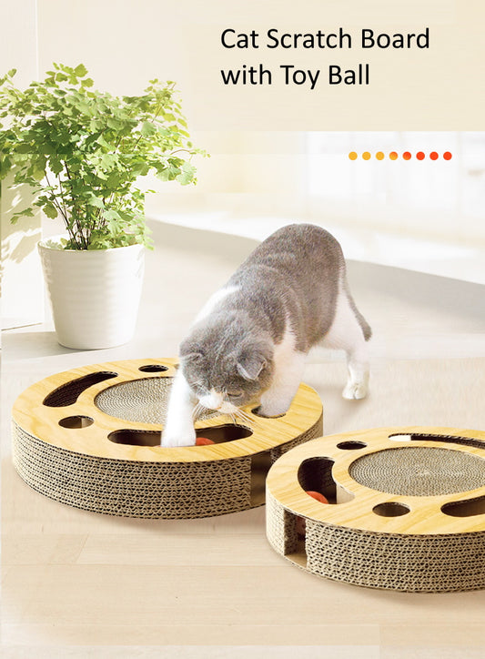 Cat Scratcher Board with Toy Bell