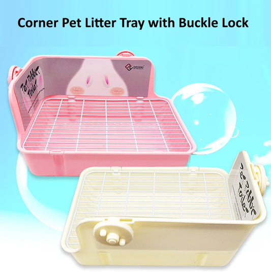 Litter Tray with Buckle Lock Corner Style for Small Pet