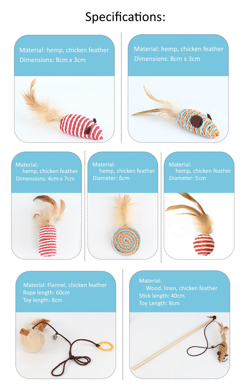 Cat Toy 7 Piece Set