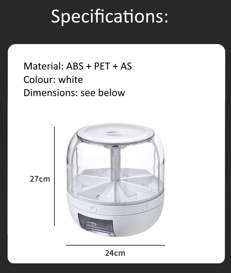 360° Rotating Dry Food and Grain Storage Dispenser
