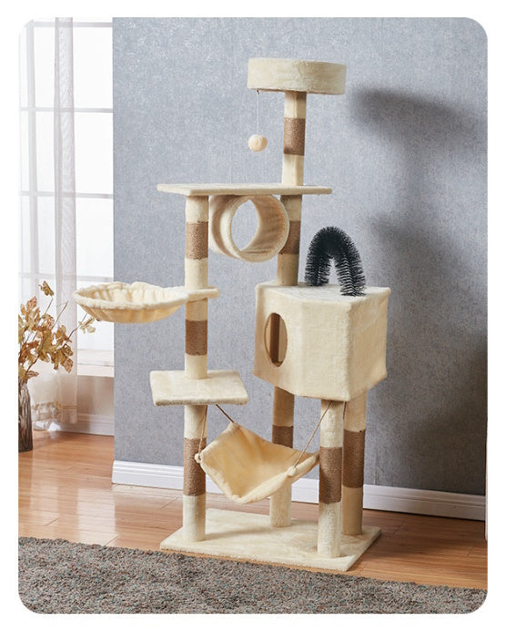 Cat Tree Tower with Scratching Post and Hammock