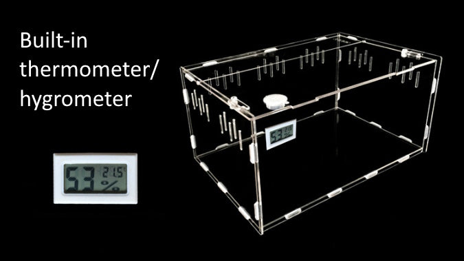 Reptile Breeding Box with Thermometer/Hygrometer
