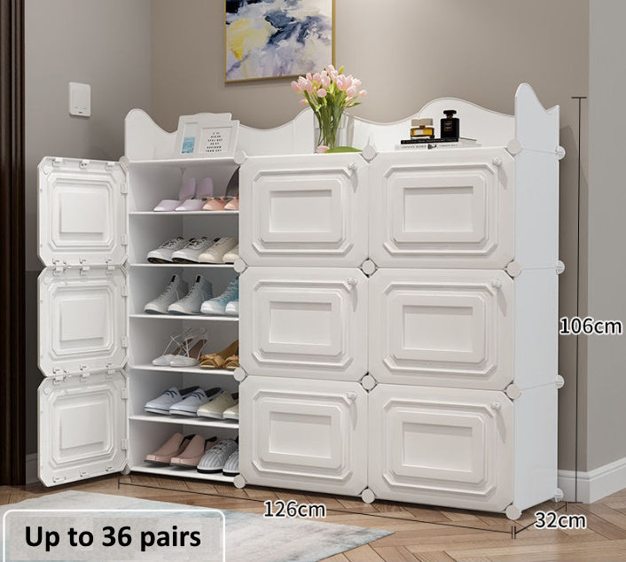 DIY Shoe Rack Shelf Organiser 3 by 6 White 3D New!