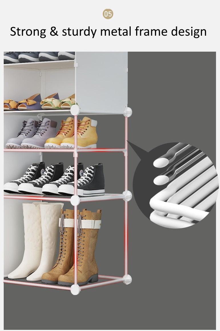 DIY Shoe Rack Shelf Organiser 3 by 6 White 3D New!