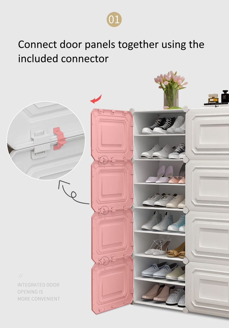DIY Shoe Rack Shelf Organiser 2 by 10 White 3D New!