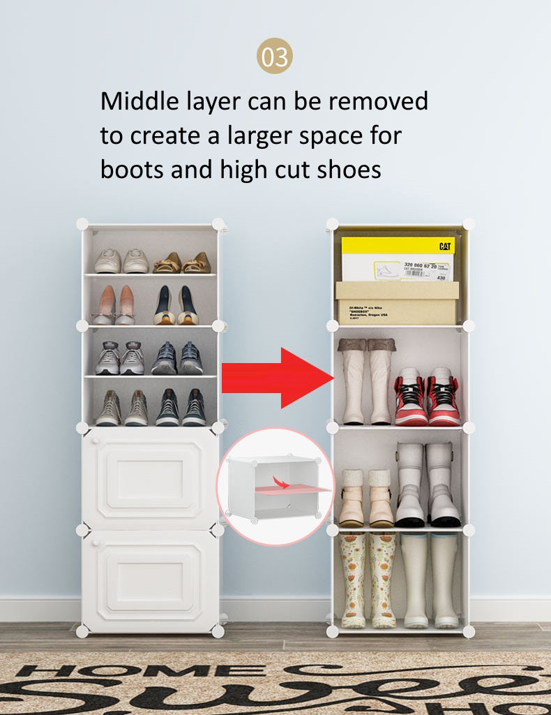 DIY Shoe Rack Shelf Organiser 2 by 6 White 3D New!