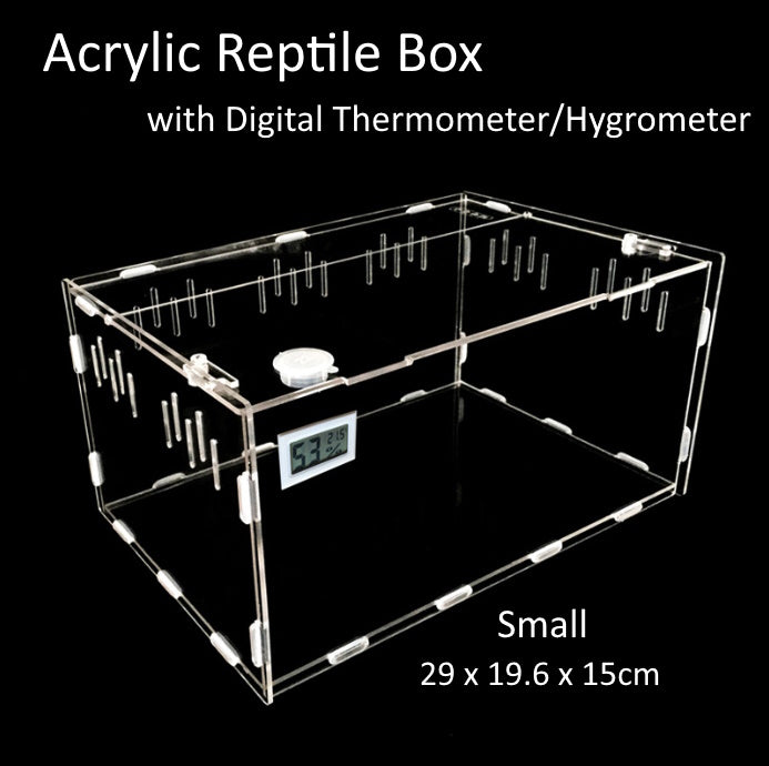 Reptile Breeding Box with Thermometer/Hygrometer