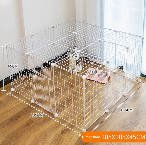 DIY Cage or Playpen Extended Height Covered Top 21 pcs Set 4cm Mesh