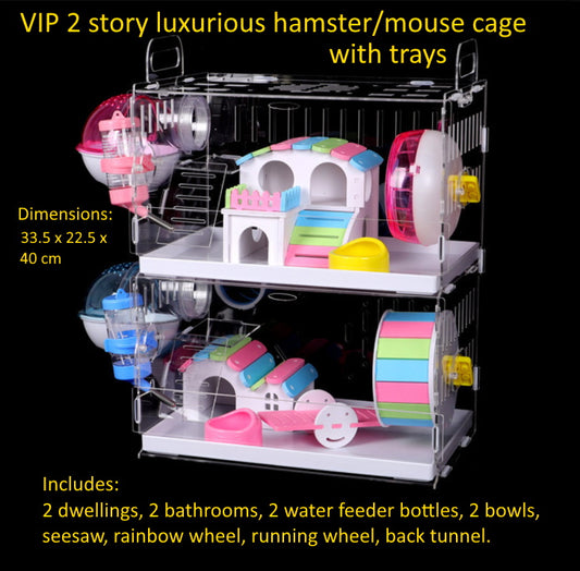 Mouse Cage VIP Series 2 Level with Tray DTL1