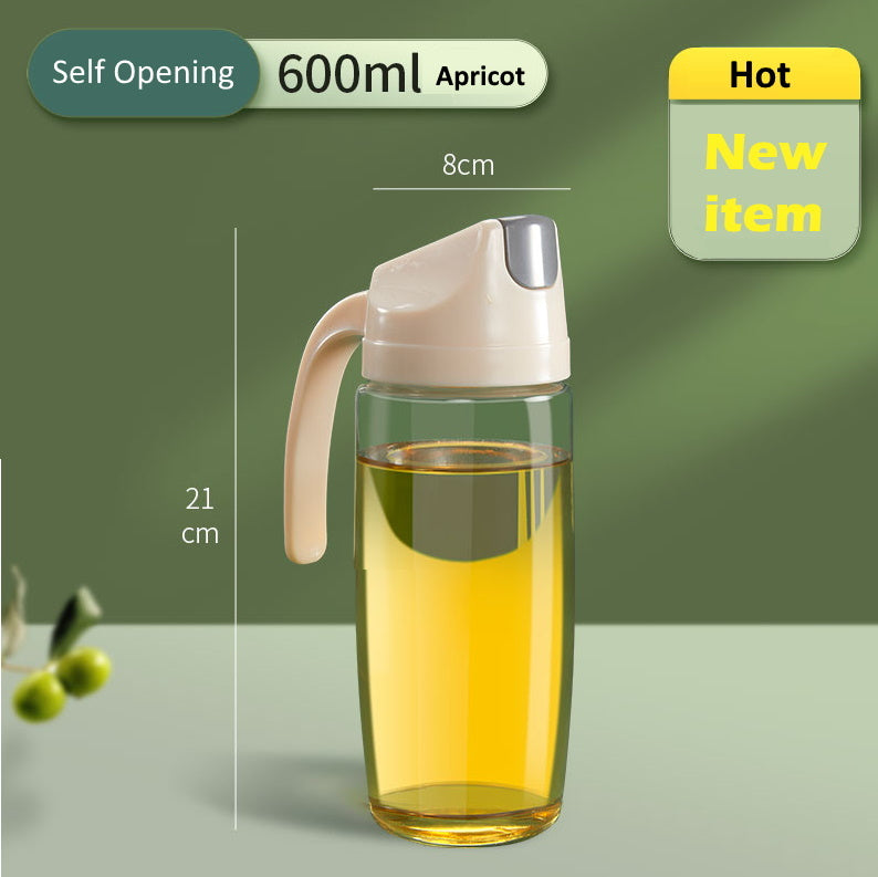 Oil Bottle Dispenser 600ml Auto Flip Self Opening