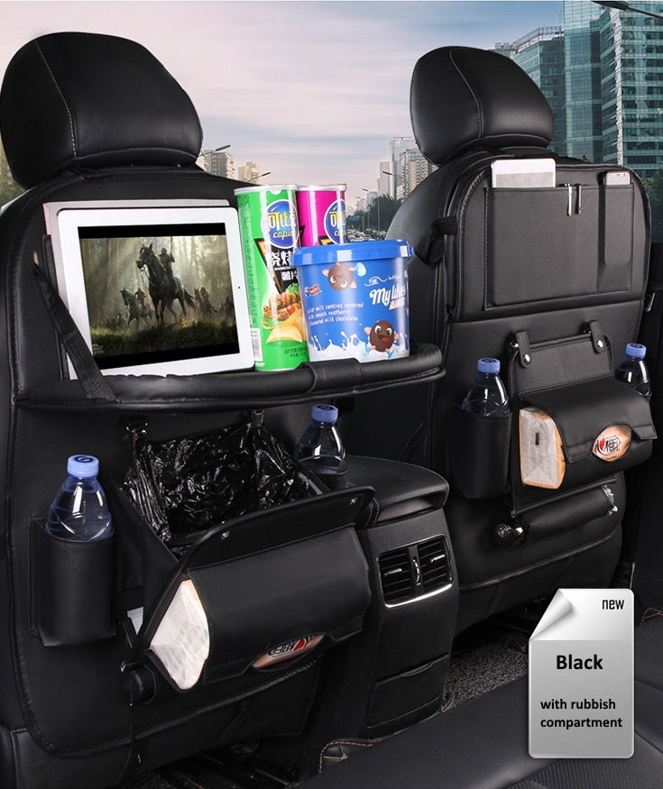 Car Back Seat Organiser with Folding Table and Rubbish Pouch (1 piece)