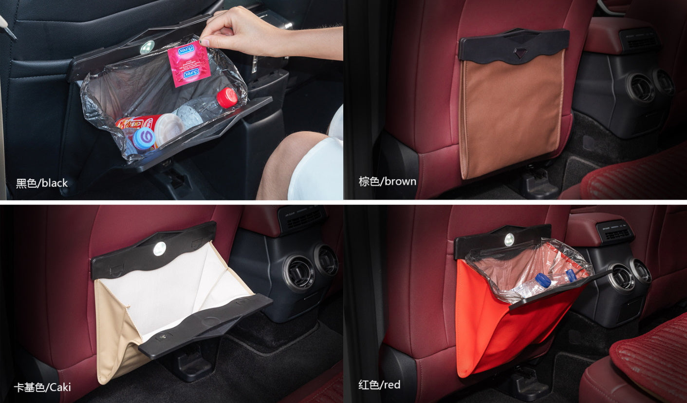 Car Rubbish Pouch with LED Light