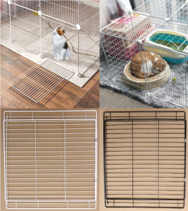 DIY Cage Playpen Fence Small Animal Cage System for Indoor Outdoor (Metal 1.5cm)