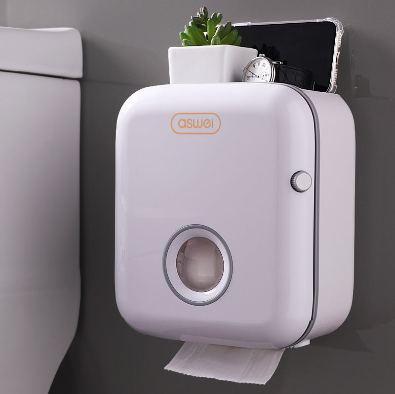 Wall Mounted Toilet Paper Holder Organiser