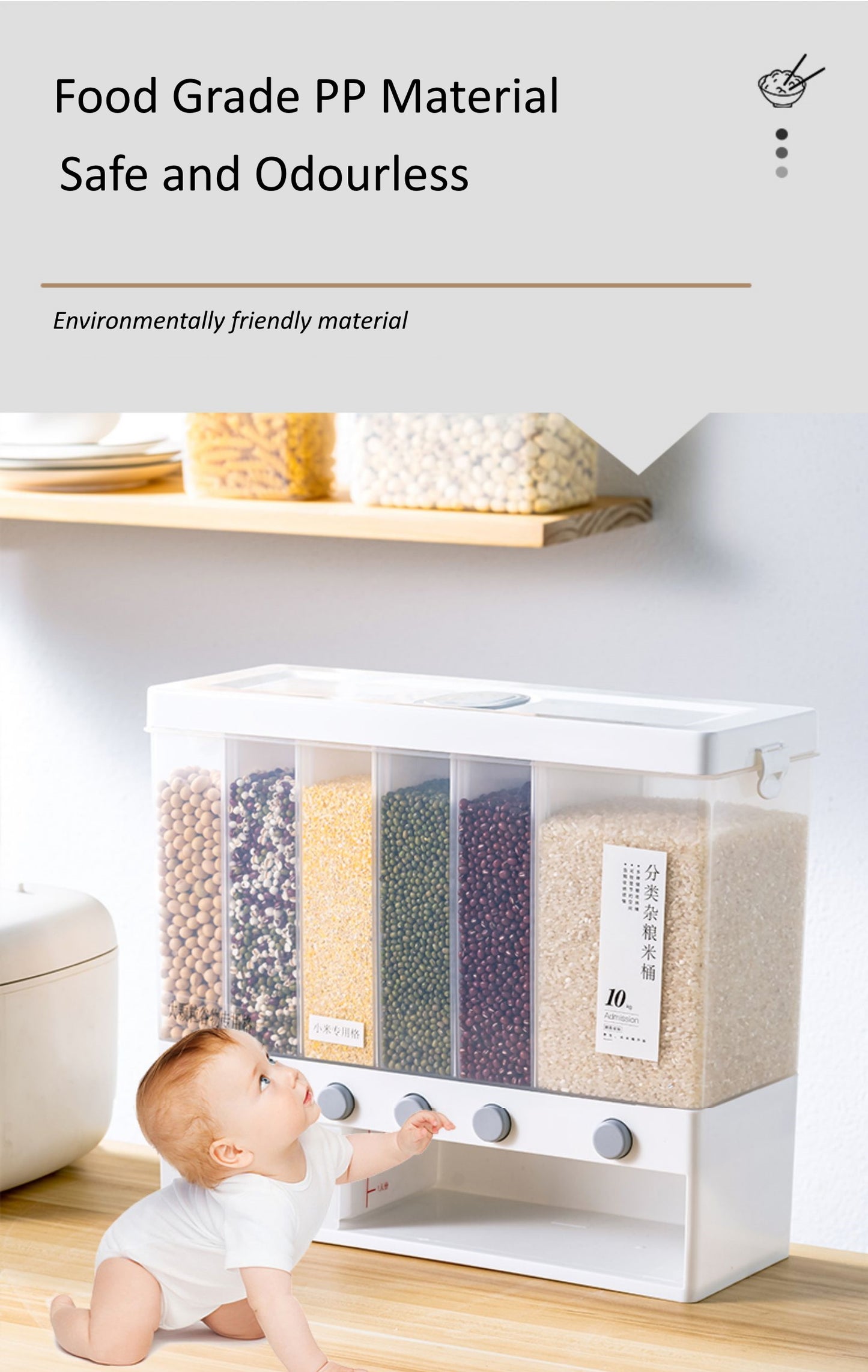 Airtight Dry Food Storage Container & Dispenser