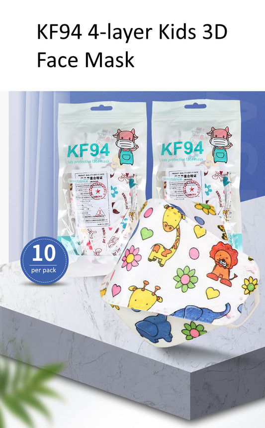 KF94 Kids 3D Facial Masks (pack of 10)