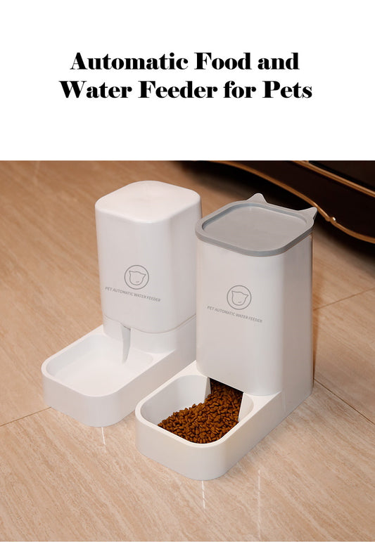 Automatic Food and Water Feeder Set for Pets