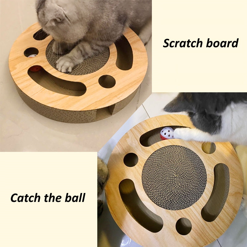 Cat Scratcher Board with Toy Bell