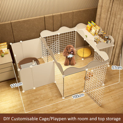 DIY Cage or Playpen with Room and Top Storage