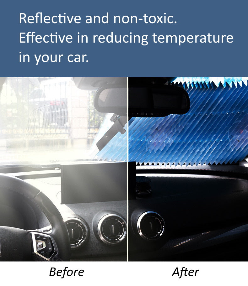 Car Windscreen Retractable Sunshade