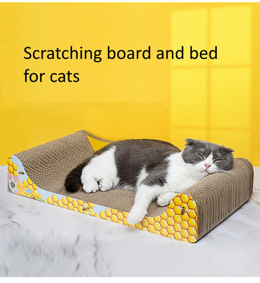 Scratching Board and Bed 2-in-1  for Cats