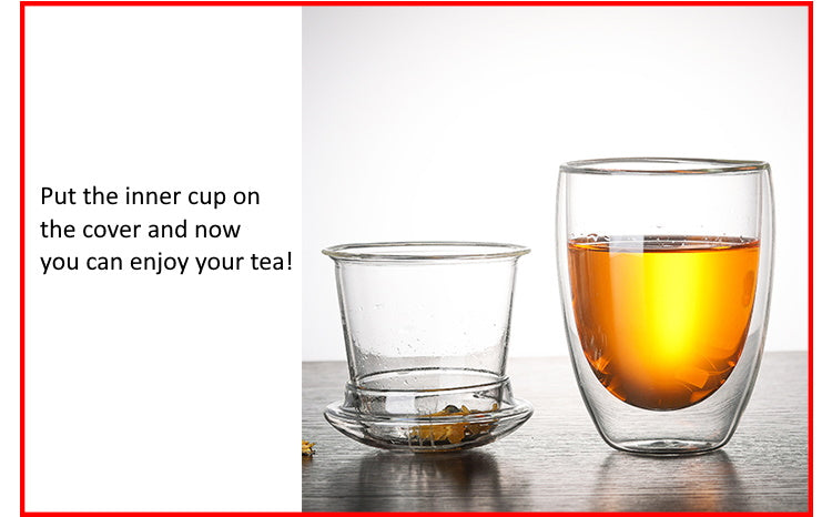 Double Wall Glass with Tea Filter