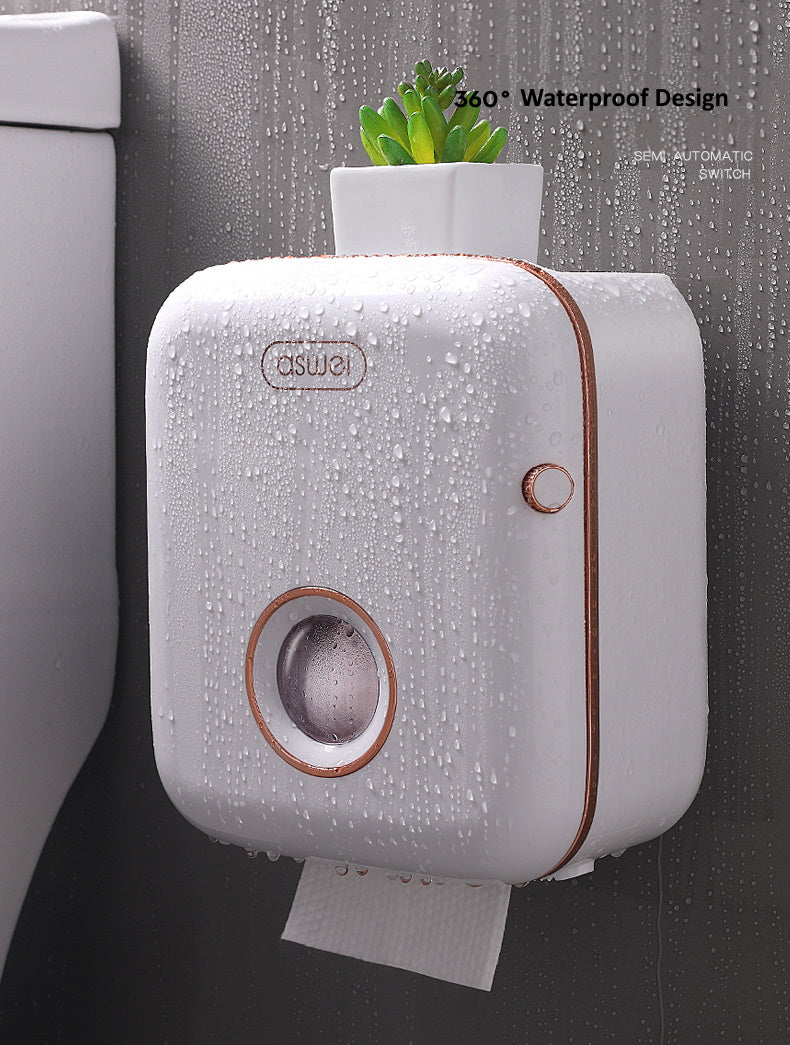 Wall Mounted Toilet Paper Holder Organiser