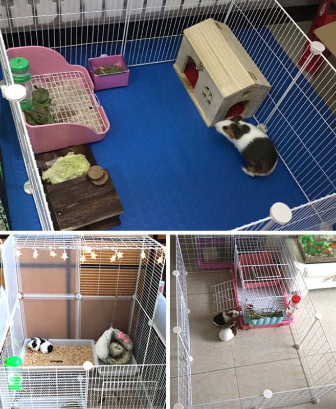 DIY Cage Playpen Fence Small Animal Cage System for Indoor Outdoor (Solid Resin)