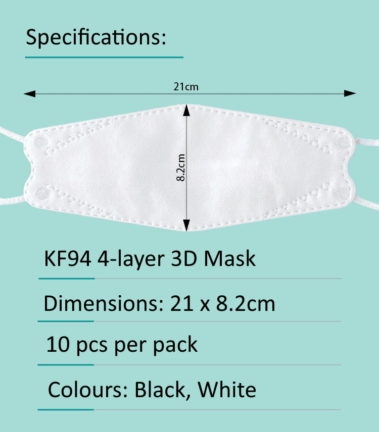 KF94 3D Facial Masks (pack of 10)
