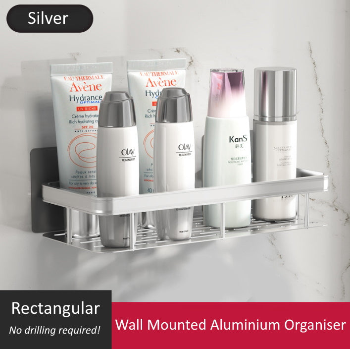 Wall Mounted Single Aluminium Organiser (Rectangular)