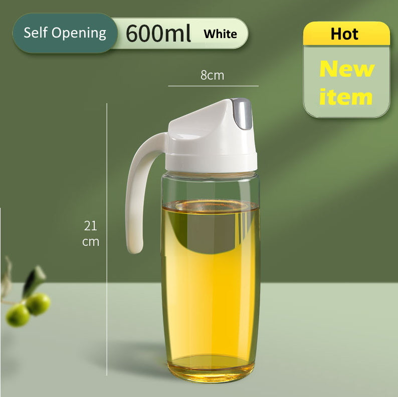 Oil Bottle Dispenser 600ml Auto Flip Self Opening